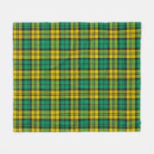 Couverture Polaire Tartan vert Jaune Plaid Design Motif (Devant (Horizontal))