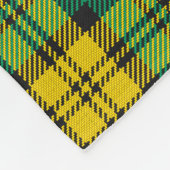 Couverture Polaire Tartan vert Jaune Plaid Design Motif (Coin)