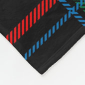 Couverture Polaire Tartan vert Plaid & Pine Blanc Silhouette (Coin)