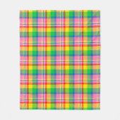 Couverture Polaire Tartan vert rose (Devant)