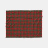 Couverture Polaire Tartan vert rouge de clan de Cummings écossais de (Devant (Horizontal))