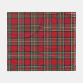 Couverture Polaire Tartan vert rouge rustique (Devant (Horizontal))