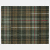 Couverture Polaire Tartan vert terre et Brown (Devant (Horizontal))