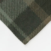 Couverture Polaire Tartan vert terre et Brown (Coin)