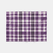 Couverture Polaire Tartan violet et blanc (Devant (Horizontal))