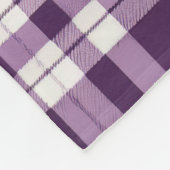 Couverture Polaire Tartan violet et blanc (Coin)