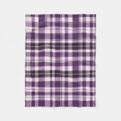 Couverture Polaire Tartan violet et blanc (Devant)