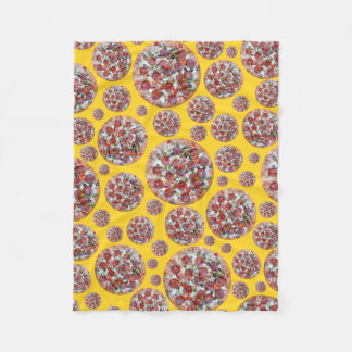 Couverture Polaire Tarte à pizza jaune