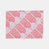 Couverture Polaire Tarte aux fraises Pink Ice Cream Popsicle (Devant (Horizontal))