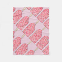 Tarte aux fraises Pink Ice Cream Popsicle