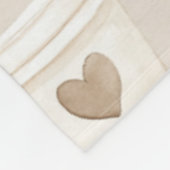 Couverture Polaire Tasses cœur café crème (Coin)