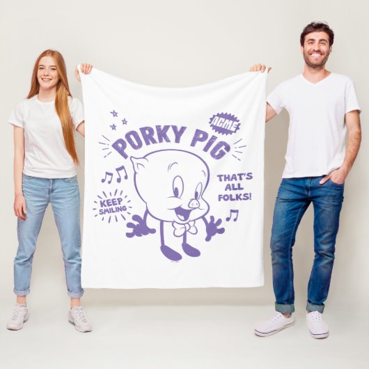 Couverture Polaire Tasty Retro Porky Pig (En situation)