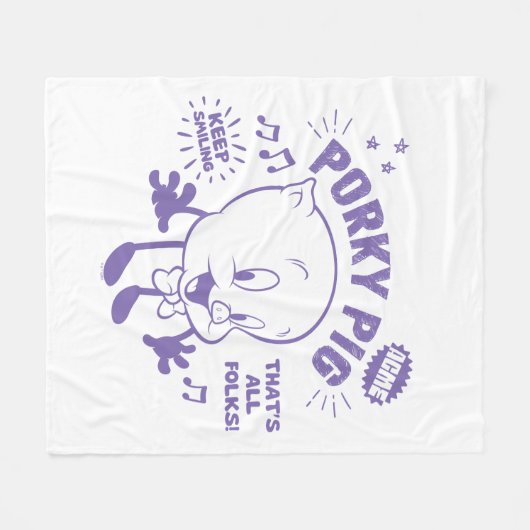 Couverture Polaire Tasty Retro Porky Pig (Devant (Horizontal))