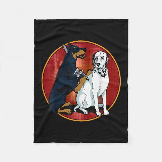 Couverture Polaire Tatouage Dalmatian Dog (Devant)