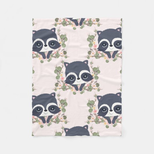 Couverture Polaire Tatouage de Panda And Flower (Devant)