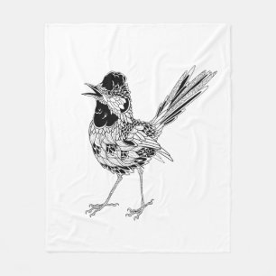 Couverture Polaire Tatouage d'oiseau