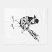 Couverture Polaire Tatouage d'oiseau (Devant (Horizontal))