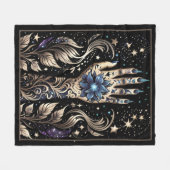 Couverture Polaire Tatouage Main Noir Et Or (Devant (Horizontal))