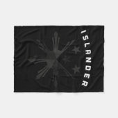 Couverture Polaire Tatouage tribal philippin guerrier hawaïen polynés (Devant (Horizontal))