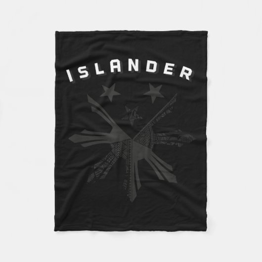 Couverture Polaire Tatouage tribal philippin guerrier hawaïen polynés (Devant)