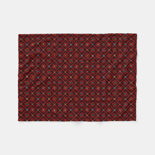 Couverture Polaire Tatreez Arab Thobe Henna Motif d'oeuvres d'art (Devant (Horizontal))