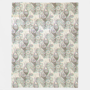 Couverture Polaire Tattoo flammes & cercles motif + votre backgr.