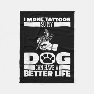 Couverture Polaire Tattooiste Tatouages De Chien Tatoueur - Artiste T
