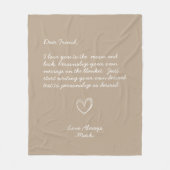Couverture Polaire Taupe Amis de message personnel manuscrits (Devant)
