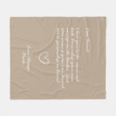 Couverture Polaire Taupe Amis de message personnel manuscrits (Devant (Horizontal))