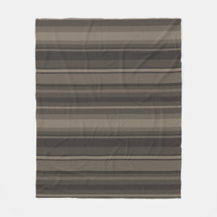 Couverture Polaire Taupe bandes