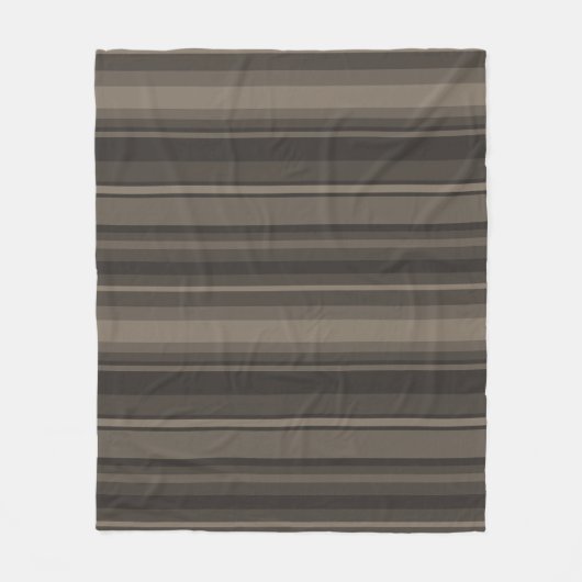 Couverture Polaire Taupe bandes (Devant)