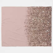 Couverture Polaire Taupe Blush Rose Rose Or Parties scintillant en br (Devant (Horizontal))