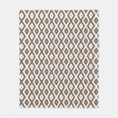 Couverture Polaire Taupe brown and white diamond pattern (Devant)