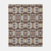 Couverture Polaire Taupe foncé Rouge Brown Tan gris beige (Devant)