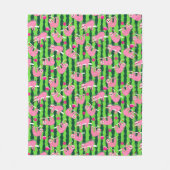 Couverture Polaire Taureau rose 🦥 (Devant)