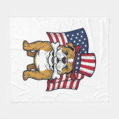Couverture Polaire Taurillon Patriotique Avec Drapeau Vector Design_1 (Devant (Horizontal))