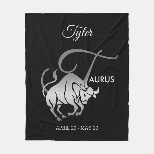 Couverture Polaire Taurus ♉ l'Horoscope Bull - Zodiac (Devant)