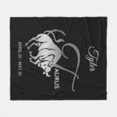 Couverture Polaire Taurus ♉ l'Horoscope Bull - Zodiac (Devant (Horizontal))