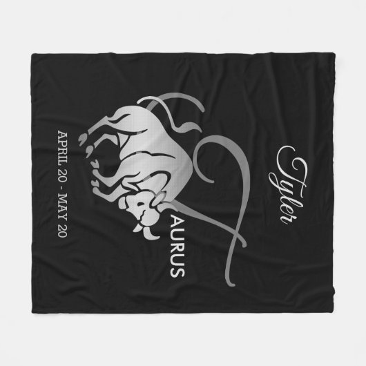 Couverture Polaire Taurus ♉ l'Horoscope Bull - Zodiac (Devant (Horizontal))