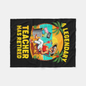 Couverture Polaire Teacher Legend Has Retired 2025 Happy Retirement P (Devant (Horizontal))