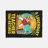 Couverture Polaire Teacher Legend Has Retired 2025 Happy Retirement P (Devant (Horizontal))