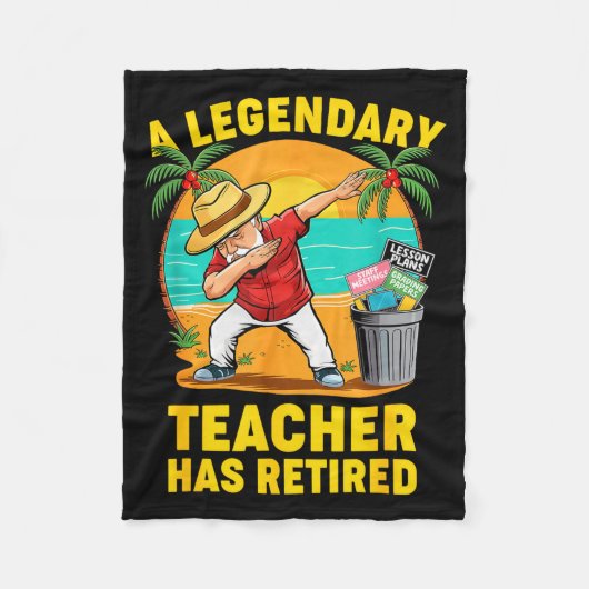 Couverture Polaire Teacher Legend Has Retired 2025 Happy Retirement P (Devant)