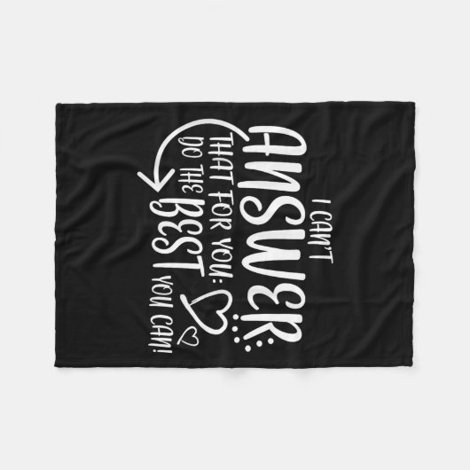 Couverture Polaire Teacher Test Day Gift Testing Quote State Exam Lad (Devant (Horizontal))