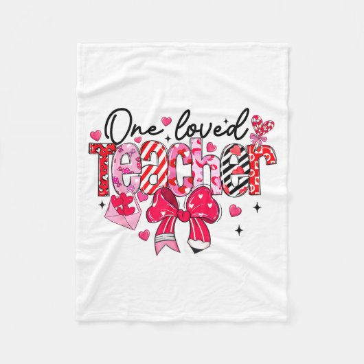 Couverture Polaire Teacher Valentine Loved Teacher Valentine's Day Co (Devant)