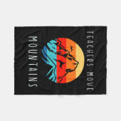 Couverture Polaire Teachers Move Mountains, Motivational Teacher Quot (Devant (Horizontal))