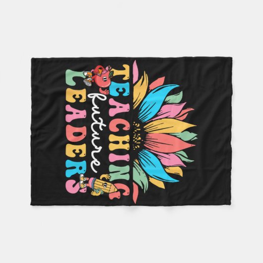 Couverture Polaire Teaching Future Leaders Groovy Sunflower (Devant (Horizontal))