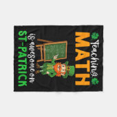 Couverture Polaire Teaching Math Is Awesome On St Patrick Day Leprech (Devant (Horizontal))