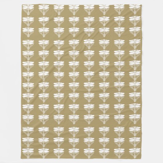 Couverture Polaire Teak Arts et l'artisanat libellules (Devant)