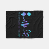 Couverture Polaire Teal &amp; Purple Semicolon Suicide Prevention Awa (Devant (Horizontal))