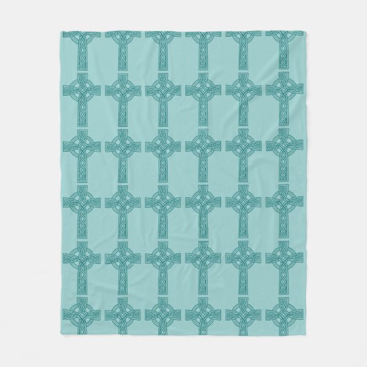 Couverture Polaire Teal Celtic Cross Blanket (Devant)
